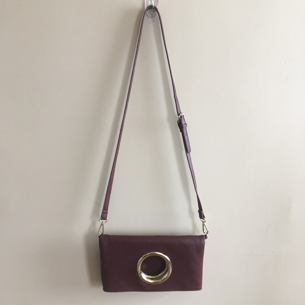 Burgundy clutch/shoulder/crossbody bag